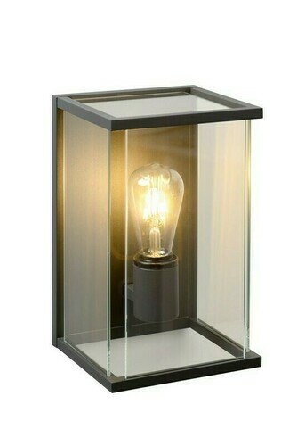 Verifica Lampă de perete exterior Lucide CLAIRE antracit sticlă metal 27883/01/30