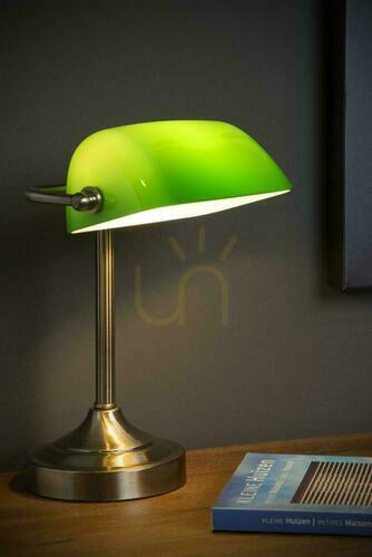 Verifica Lampă de birou Lucide BANKER retro bronz sticlă verde E14 17504/01/03