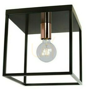 Plafoniera Lucide Arthur neagră cupru metal vintage E27 25 cm 08124/01/30 small 0