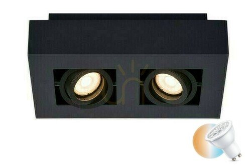 Verifica Lampa de plafon Lucide Xirax negru LED GU10 dimabil 2 becuri 09119/11/30