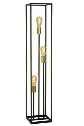 Verifica Lampă de podea Lucide RUBEN neagră aurie metal, 3xE27, 120 cm, SKU 00724/03/30