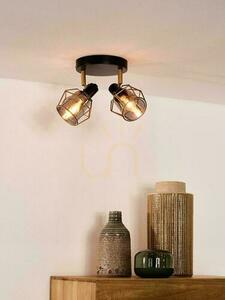 Spot Lucide NILA negru metal vintage 2xE14 77977/12/30 small 2