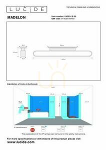 Aplica LED baie Lucide MADELON neagră sticlă 60 cm IP44 04209/12/30 small 4