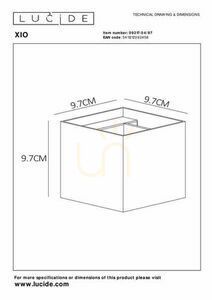 Aplica de perete Lucide XIO maro LED 3.5W 09217/04/97 small 5