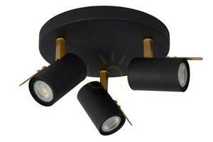 Spot Lucide GRONY plafon LED 3xGU10 negru auriu 23 cm 17998/15/30 small 1