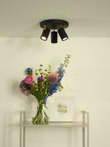 Spot Lucide GRONY plafon LED 3xGU10 negru auriu 23 cm 17998/15/30 small 2