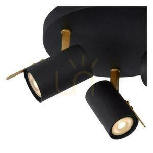 Spot Lucide GRONY plafon LED 3xGU10 negru auriu 23 cm 17998/15/30 small 3