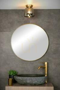 Plafonieră de baie Lucide TYLER, auriu mat și sticlă fumurie, G9 IP44, 16,1 cm small 2