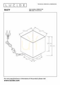 Lampă de masă Lucide Suzy neagră aurie metal E14 45589/01/30 small 5