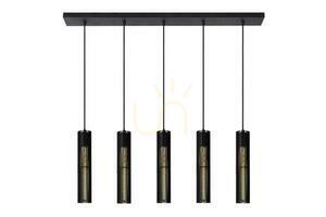 Pendul Lucide LIONEL negru metal 5xE27 100 cm 73406/05/30 small 1