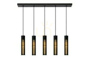 Pendul Lucide LIONEL negru metal 5xE27 100 cm 73406/05/30 small 0