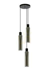 Lampă suspendată Lucide Orlando negru sticlă 3xE27 74404/13/65 small 1