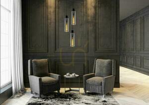 Lampă suspendată Lucide Orlando negru sticlă 3xE27 74404/13/65 small 3