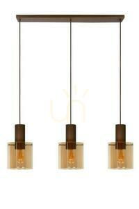 Pendul Lucide Toledo 3xE27 Cupru Sticlă Retro 74405/03/62 small 1