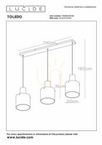 Pendul Lucide Toledo 3xE27 Cupru Sticlă Retro 74405/03/62 small 10
