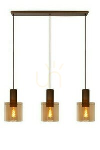 Pendul Lucide Toledo 3xE27 Cupru Sticlă Retro 74405/03/62 small 0