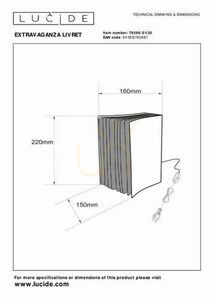 Lampă de masă Lucide Extravaganza Livret negru auriu metal E14 78596/01/30 small 7
