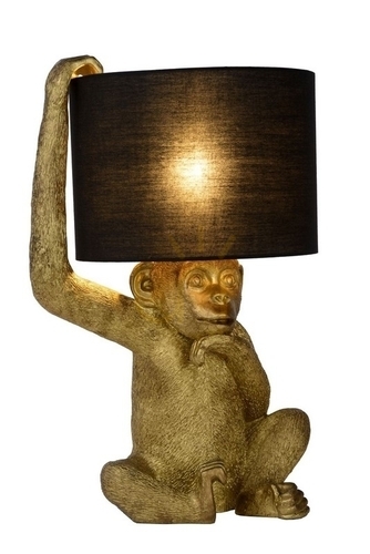 Verifica Lampă de masă Lucide Extravaganza Chimp negru auriu 45 cm 10502/81/30