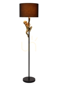 Lampă de podea Lucide Extravaganza Chimp neagră/aurie E27 150 cm 10702/81/30 small 0