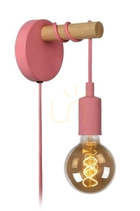 Aplica de perete Lucide PAULIEN roz metal E27 12 cm 08227/01/66 small 0