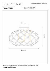 Plafonieră Lucide Wolfram aurie metal 30 cm 21117/30/02 small 4
