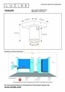 Plafonieră Lucide TAYLOR alb LED GU10 dimabil IP44 09930/05/31 small 4