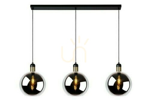 Verifica Pendul Lucide Julius negru sticlă-metal 3xE27 34438/03/65