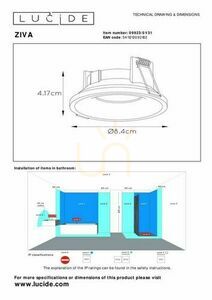 Aplica plafon Lucide Ziva alb LED GU10 IP44 5W 8,5 cm 09923/01/31 small 4