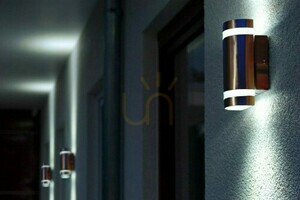 Lampă de perete exterior Lutec Focus 5604021001 argintiu inox 2x35W small 1