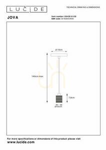 Lampă suspendată Lucide JOVA neagră metal vintage 08426/01/30 small 5