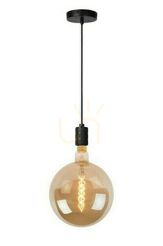 Verifica Lampă suspendată Lucide JOVA neagră metal vintage 08426/01/30