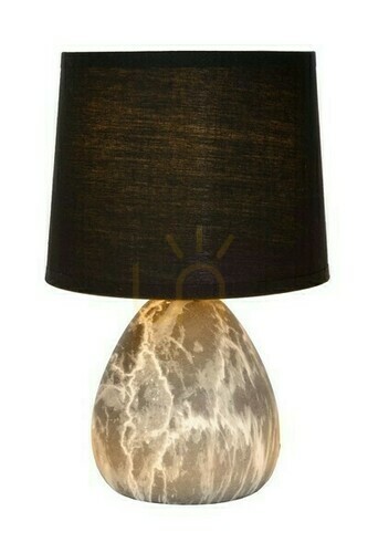 Verifica Lampă de masă Lucide MARMO neagră ceramică Japandi 47508/81/30