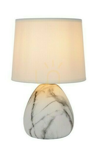 Verifica Lampă de masă Lucide MARMO alb ceramică Japandi 47508/81/31