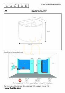 Aplica LED baie Lucide AXI alb metal IP54 6W 69201/06/31 small 4