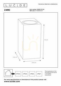 Aplică de exterior Lucide ZARO neagră 2×GU10 IP65 69800/02/30 small 3