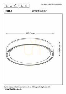 Plafonieră Lucide NURIA LED neagră 50 cm 36W 79182/36/30 small 7
