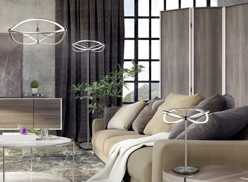 Verifica Lampă de masă LED Trio CHARIVARI 521210107, nichel mat, 3000 K