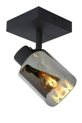 Verifica Spot Lucide ALION negru retro sticlă metal E14 1x25W 17999/01/30