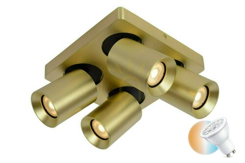 Verifica Plafon Lucide NIGEL auriu 4x GU10 20 cm 09929/20/02