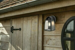Lampă de perete exterior Lutec Kelsey negru aluminiu sticlă 20 cm 5273702012 small 1