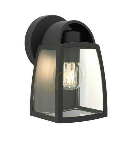 Verifica Lampă de perete exterior Lutec Kelsey negru aluminiu sticlă 20 cm 5273702012