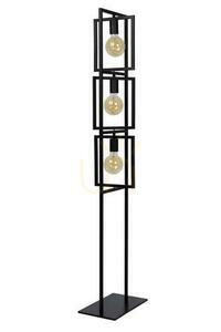 Lampă de podea Lucide LUUK neagră metal vintage 3 becuri 00726/03/30 small 1
