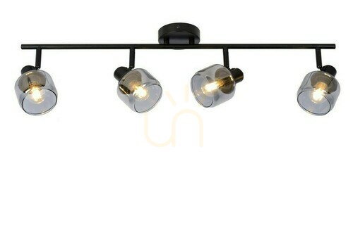 Verifica Spot Lucide BJORN negru 4xE14, metal și sticlă, retro, 74 cm, 77979/04/30