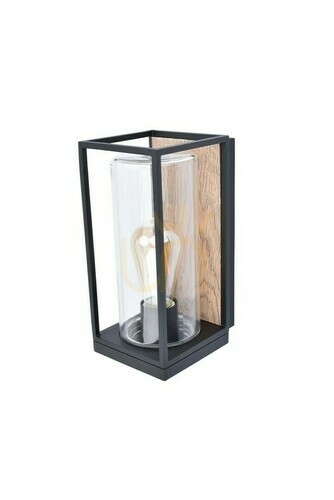 Verifica Lampă de perete exterior Lutec FLAIR 5288814012 negru lemn aluminiu sticlă IP44
