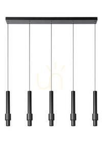 Lampă suspendată Lucide MARGARY 5xLED 4,2W 2700K 2300lm CRI90 neagră 103 cm dimabilă 24402/30/30 small 1