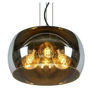 Lampă suspendată Lucide Olivia gri sticlă metal 3xE27 40 cm 45401/40/65 small 3