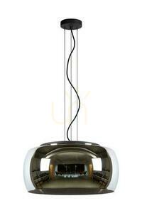 Lampă suspendată Lucide OLIVIA gri sticlă metal 3xE27 50 cm 45401/50/65 small 1