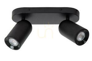 Spot Lucide PUNCH negru metal 2xGU10 13958/02/30 small 1