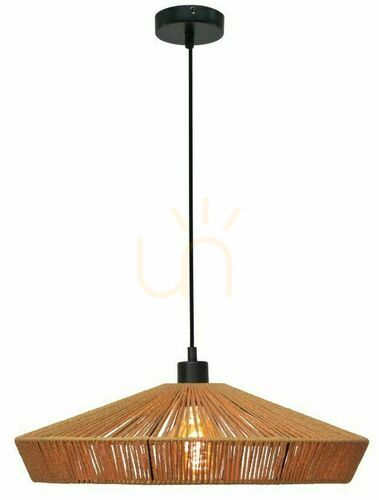 Verifica Lampă suspendată Lucide YUNKAI 50 cm lemn negru Japandi 10413/50/72