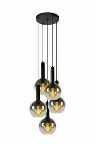 Pendul Lucide Marius negru metal 5xE27 Ø55 cm 45402/15/30 small 0
